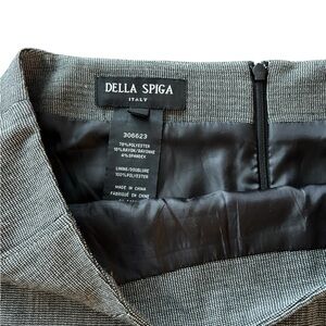 Della Spiga Grey Pencil Skirt Career Workwear Lined